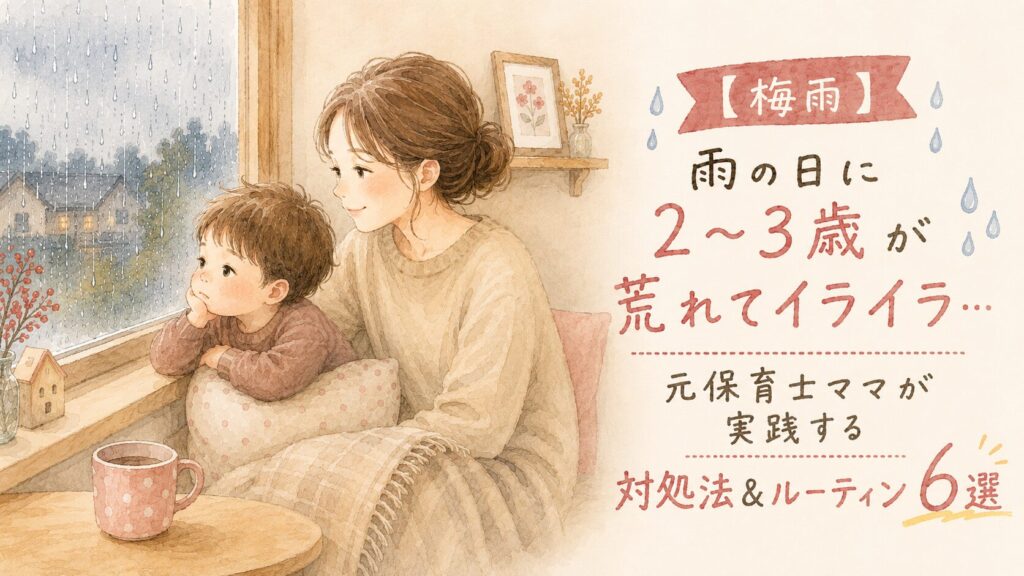 ママと子どもが一緒に外を眺める様子