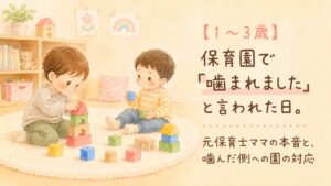 積み木で遊ぶ２人の子ども